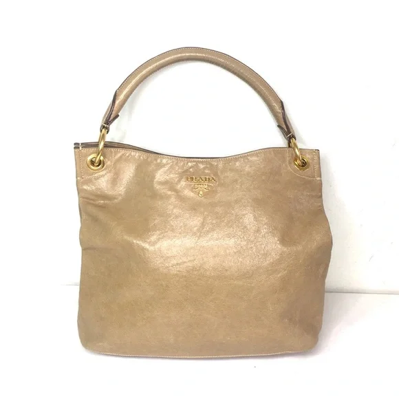 Authentic Prada brown leather shoulder bag - Picture 3 of 16